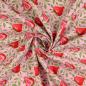 Preview: Baumwolle bedruckt Erdbeeren auf Rosa